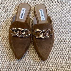 Steve Madden Finn Gold Chain Mules Size 6.5